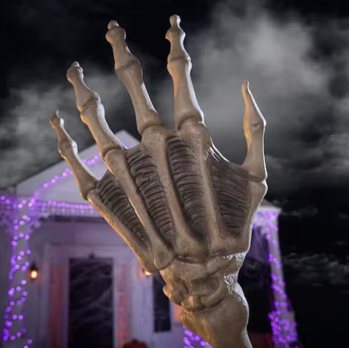12 ft. Grave & Bones Giant-Sized Skelly with Animated LCD Eyes H5
