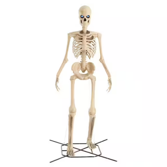 12 ft. Grave & Bones Giant-Sized Skelly with Animated LCD Eyes H5
