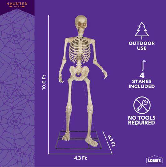 10-ft Poseable Skeleton Decoration