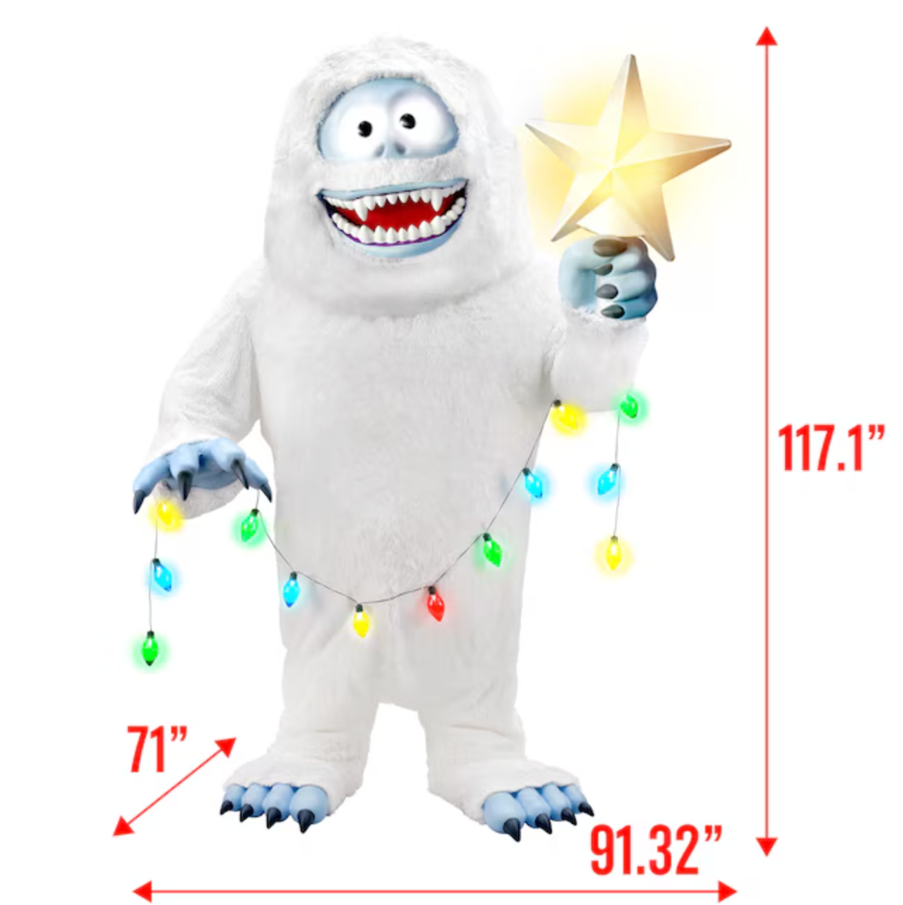 9.75-ft LED Animatronic Abominable Snow Monster Yard Decoration