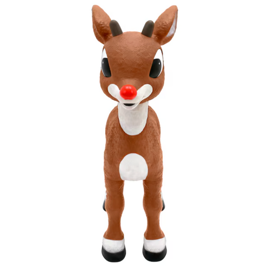 3-ft LED Animatronic Red-Nosed Reindeer Yard Decoration